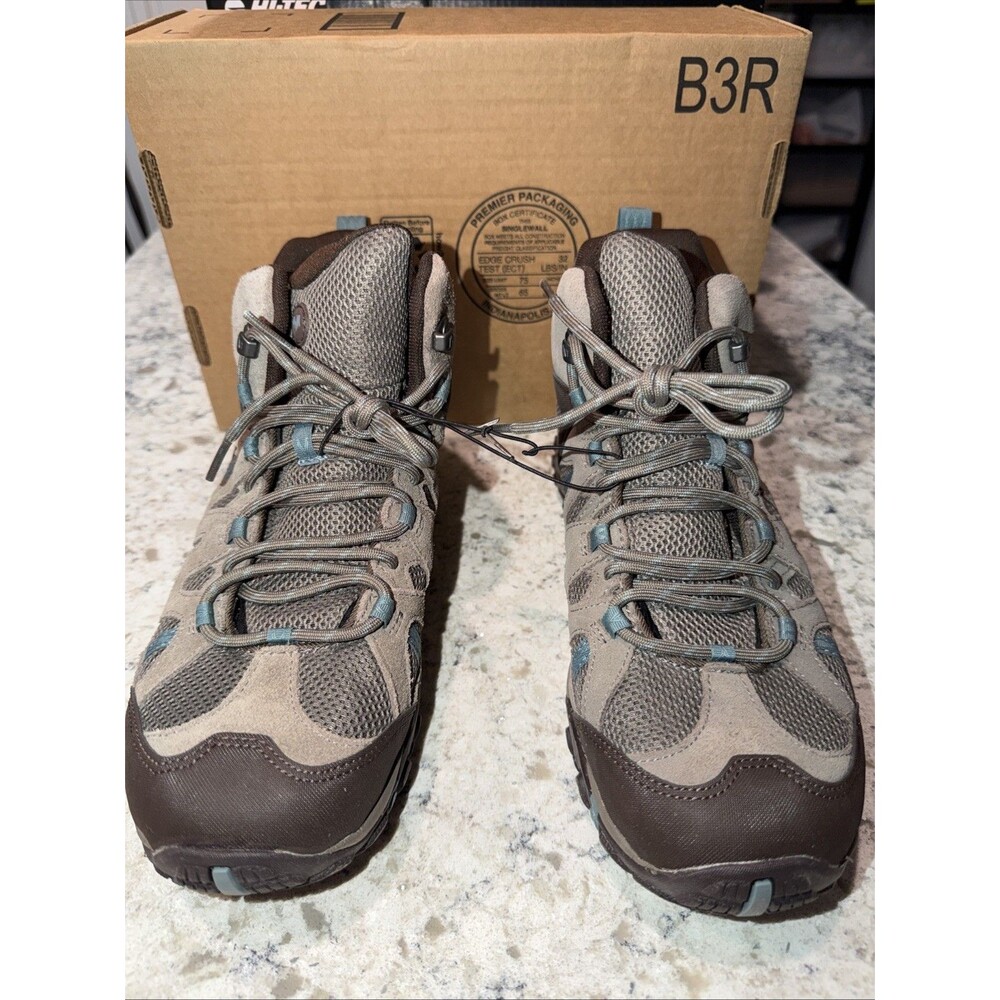 Merrell Deverta 2 Mid Waterproof Hiking Boot Brown/Blue Womens Size 11 New